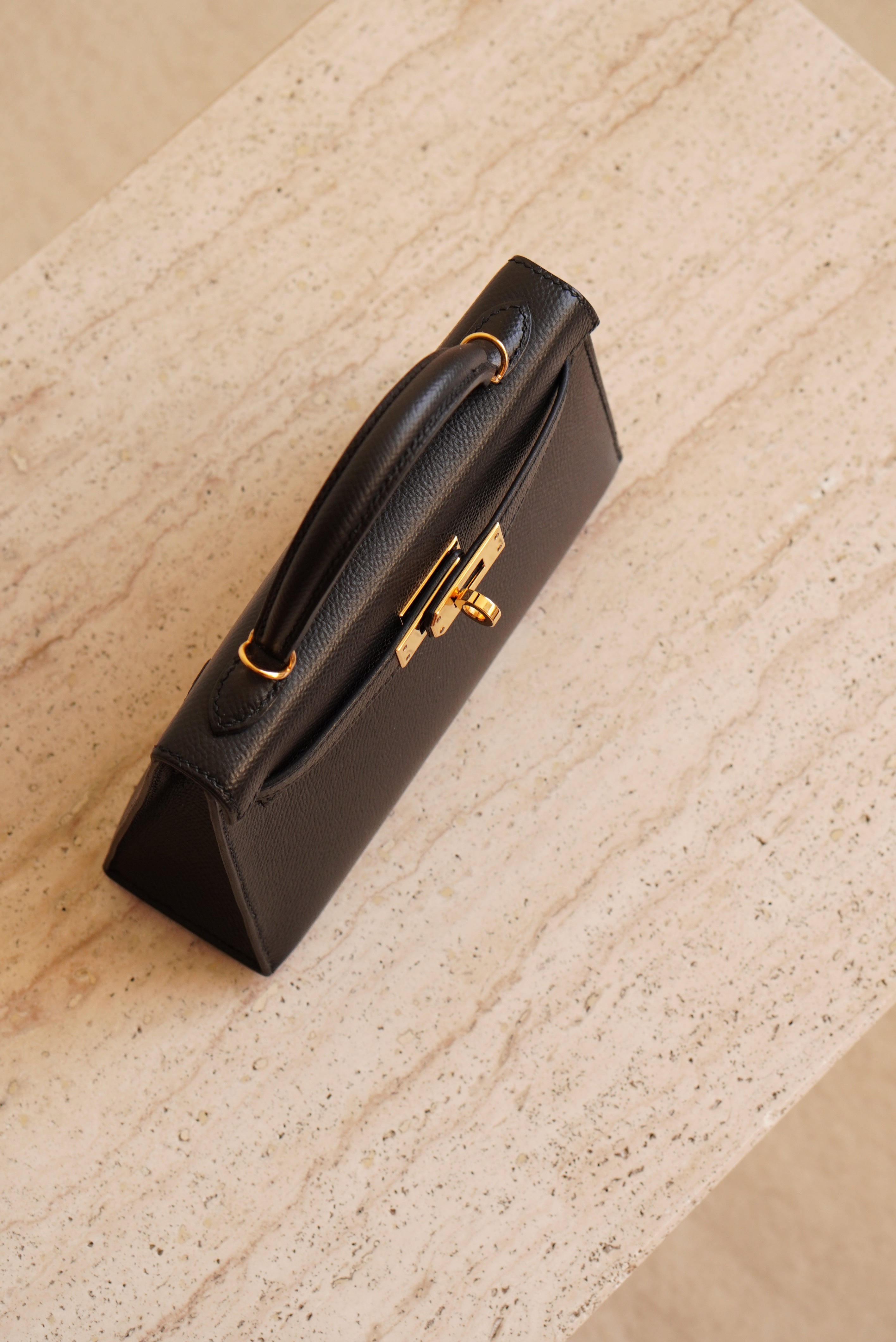 HERMÈS MINI KELLY SELLIER EPSOM | NOIR