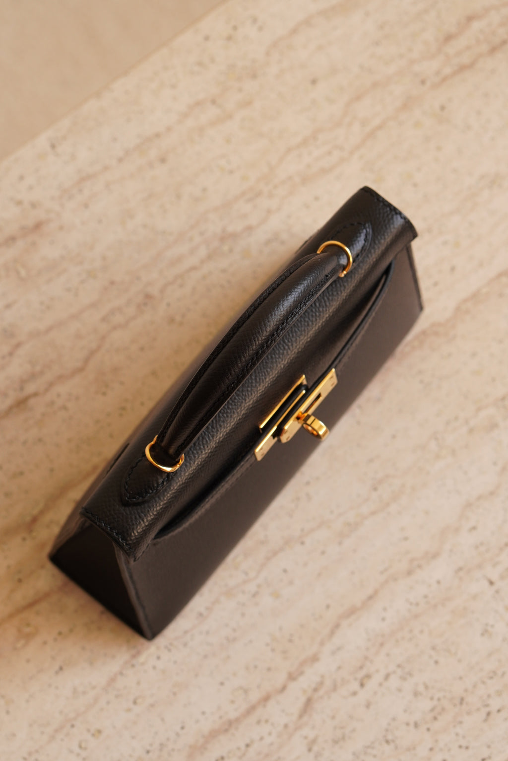HERMÈS MINI KELLY SELLIER EPSOM | NOIR