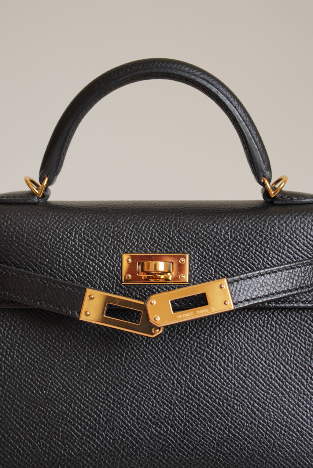 HERMÈS MINI KELLY SELLIER EPSOM | NOIR