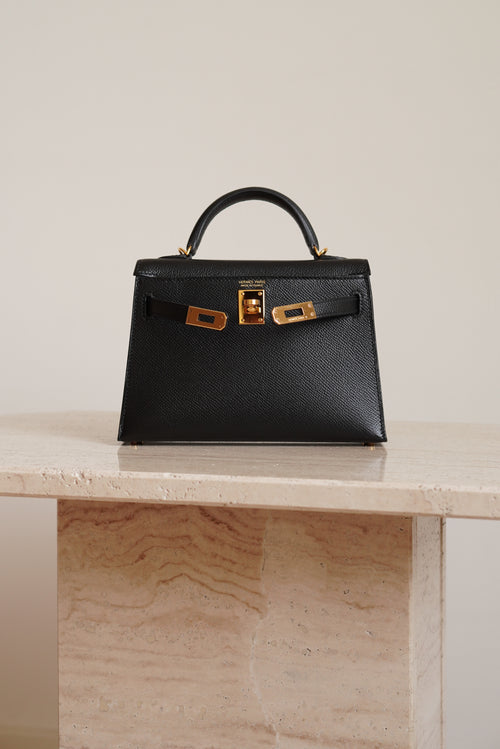 HERMÈS MINI KELLY SELLIER EPSOM | NOIR