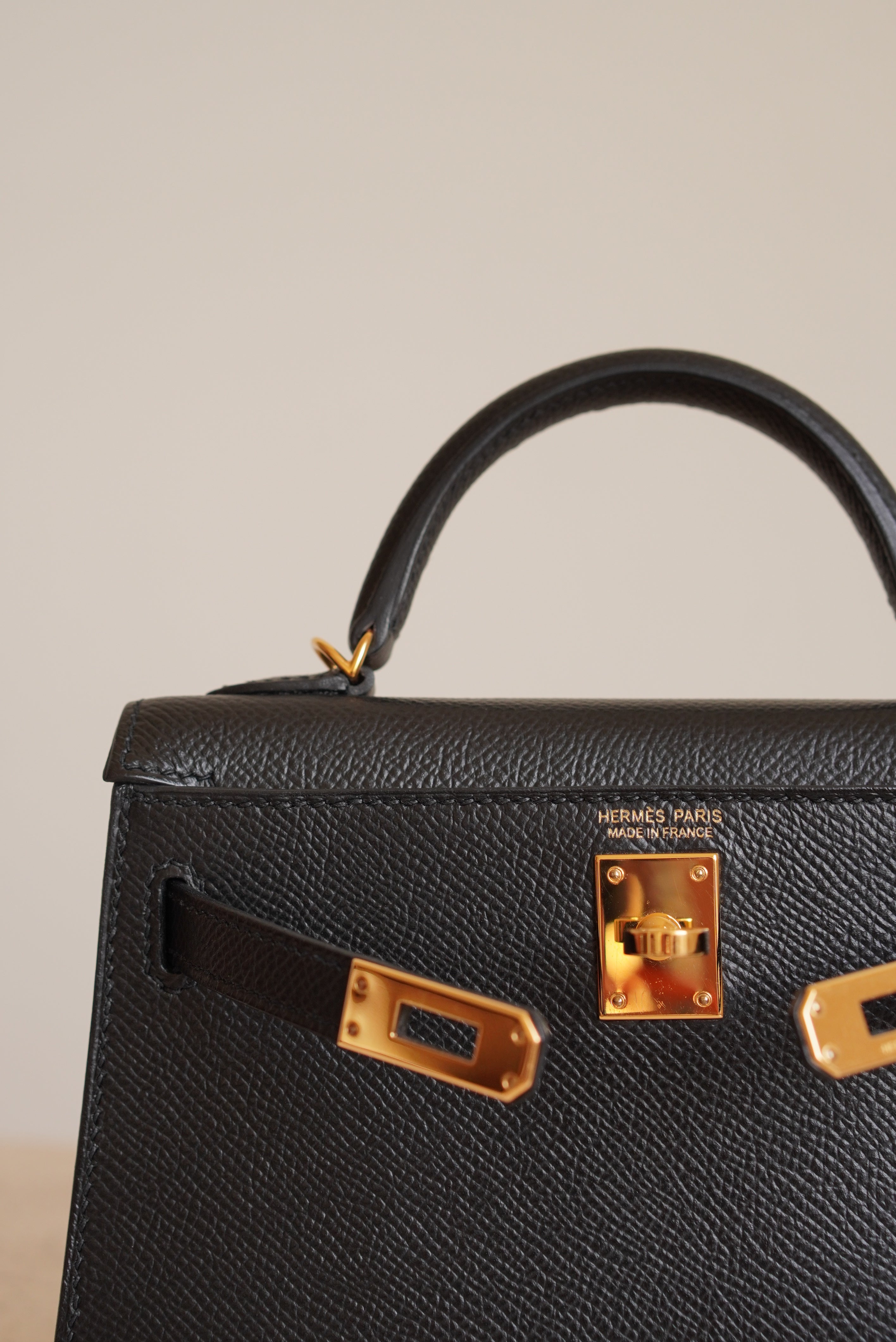 HERMÈS MINI KELLY SELLIER EPSOM | NOIR