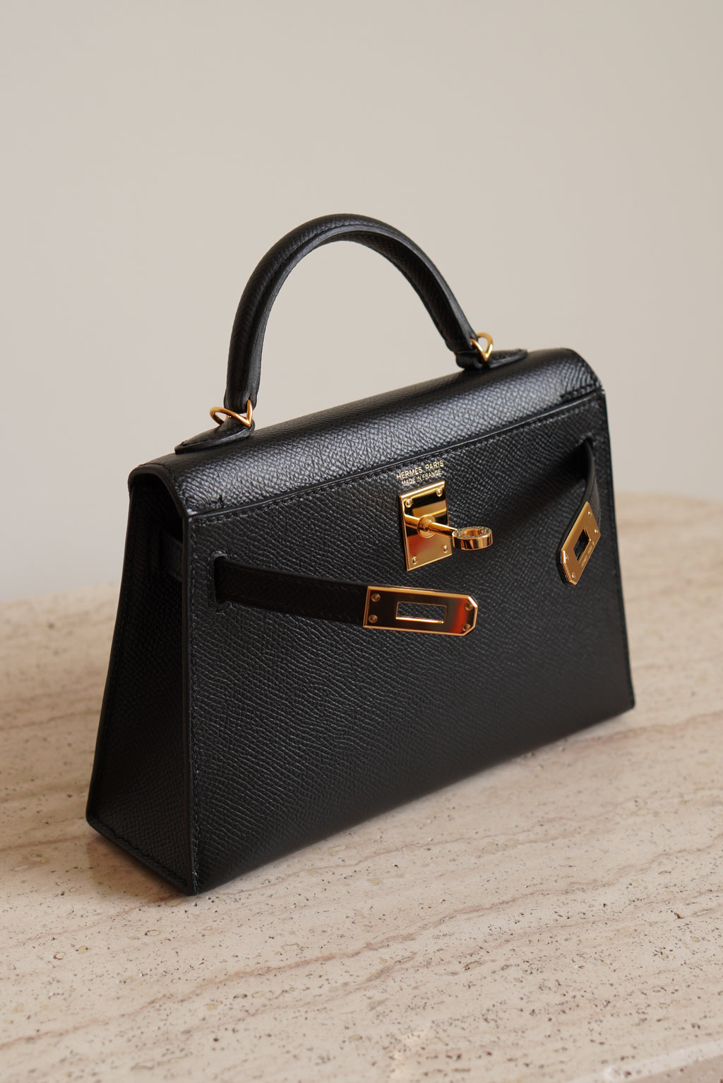 HERMÈS MINI KELLY SELLIER EPSOM | NOIR