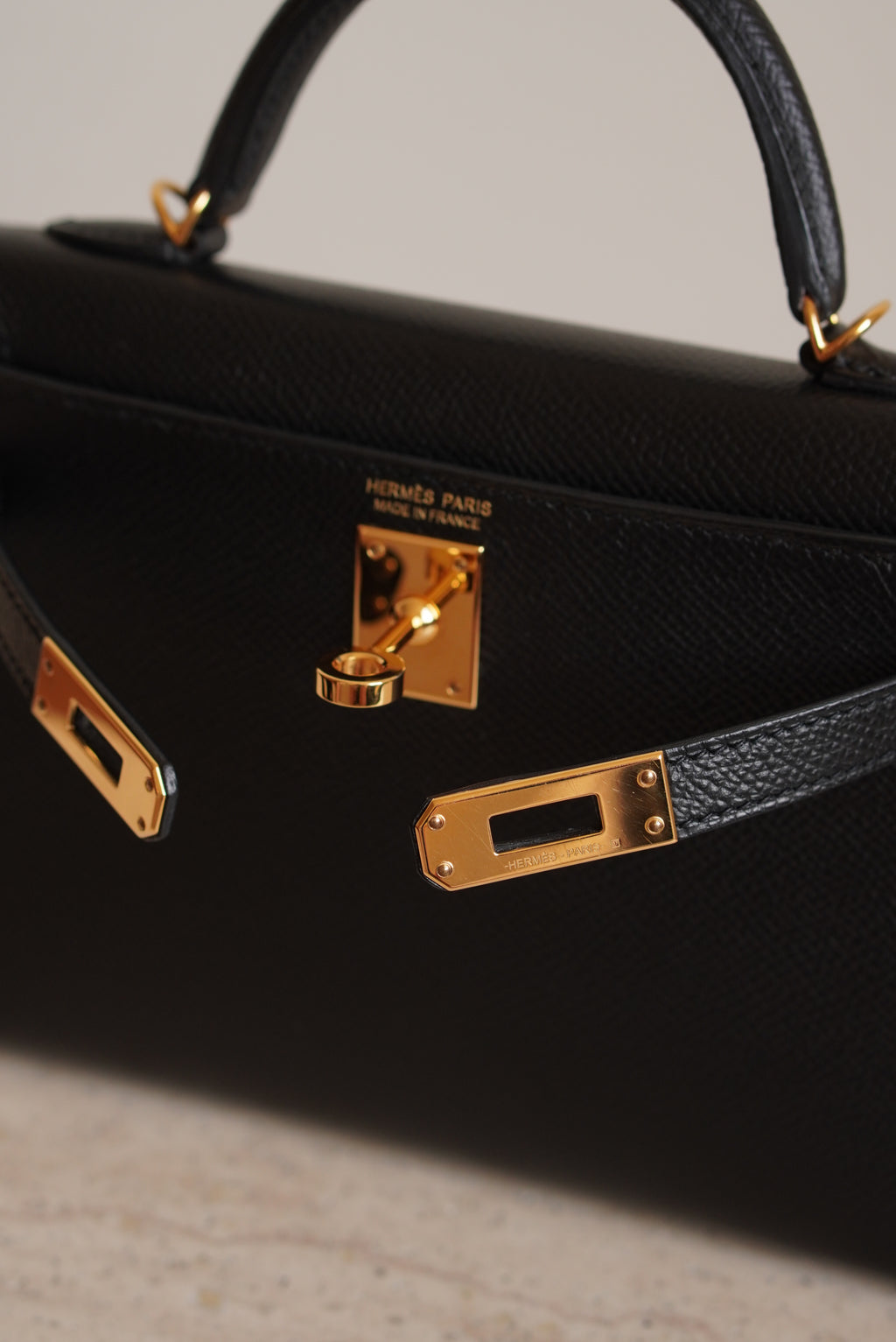 HERMÈS MINI KELLY SELLIER EPSOM | NOIR