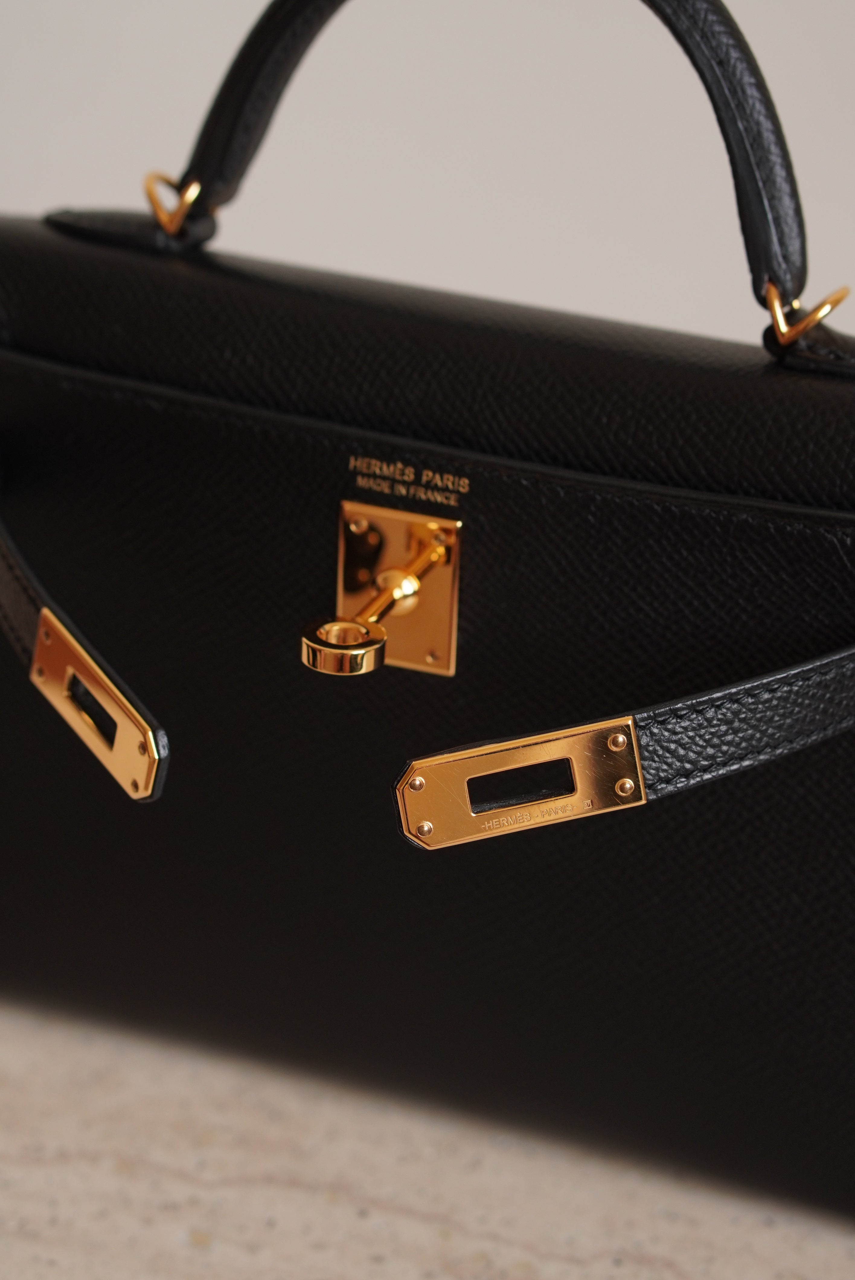 HERMÈS MINI KELLY SELLIER EPSOM | NOIR