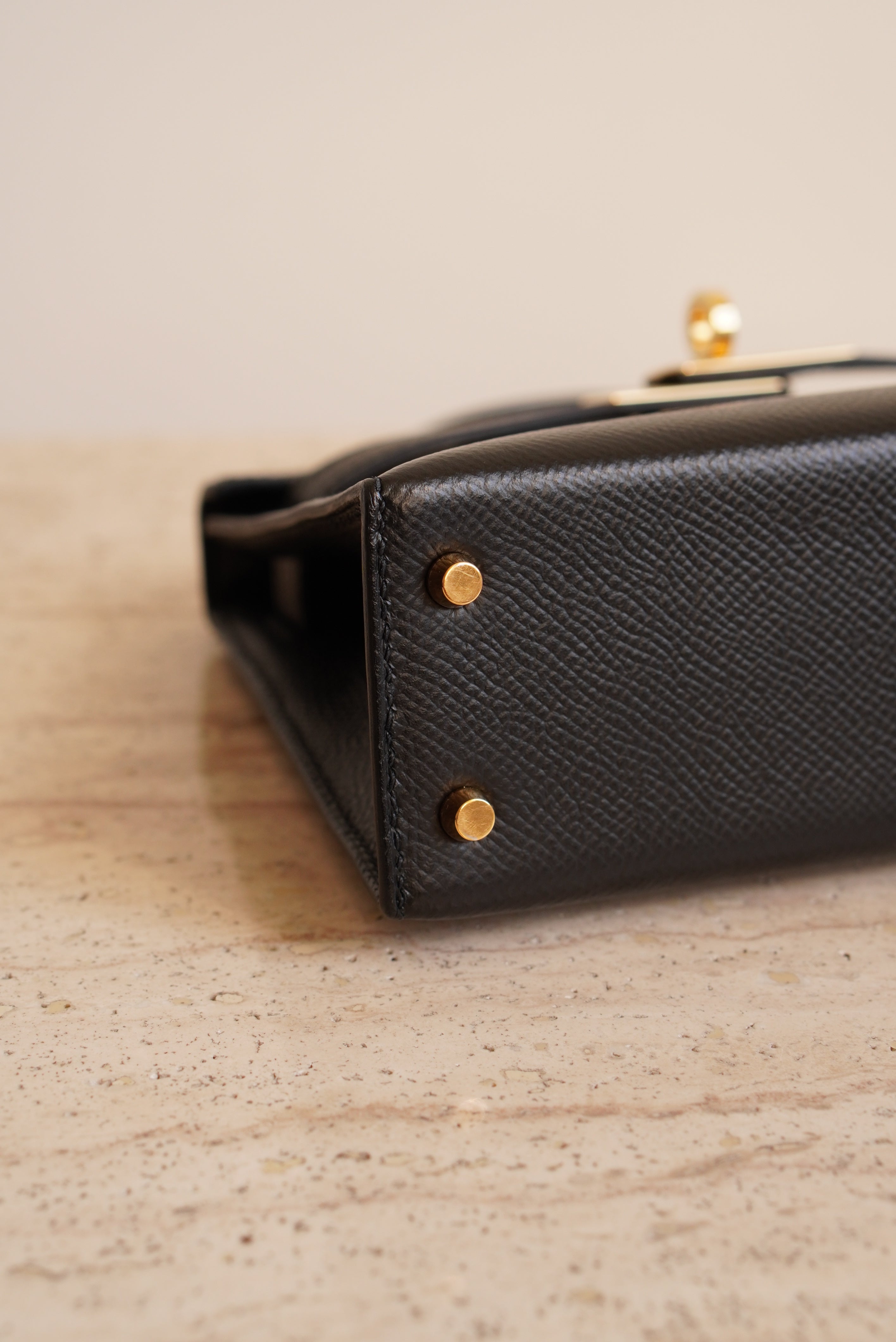 HERMÈS MINI KELLY SELLIER EPSOM | NOIR