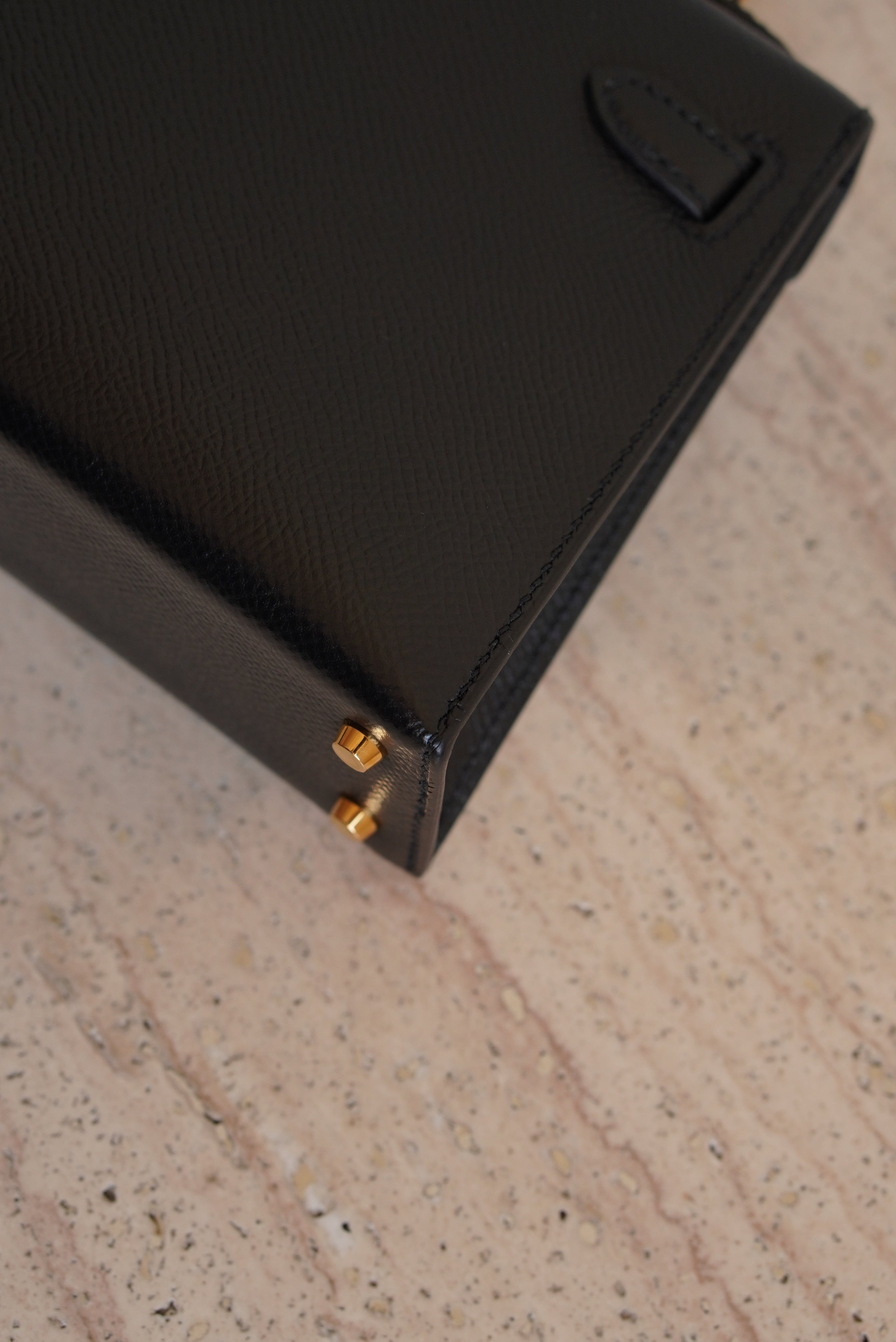 HERMÈS MINI KELLY SELLIER EPSOM | NOIR