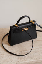 HERMÈS MINI KELLY SELLIER EPSOM | NOIR