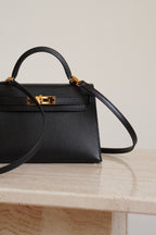 HERMÈS MINI KELLY SELLIER EPSOM | NOIR