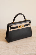 HERMÈS MINI KELLY SELLIER EPSOM | NOIR