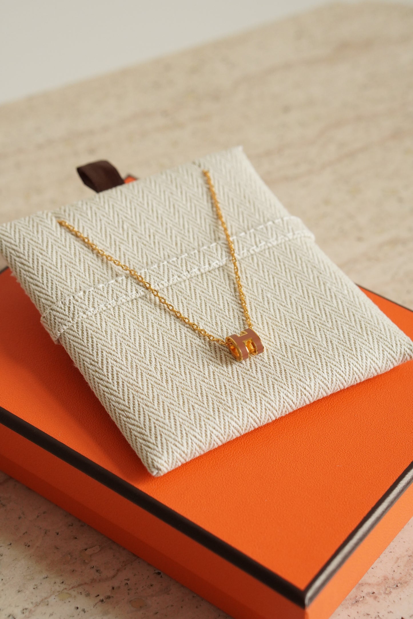 HERMÈS MINI POP H NECKLACE | NEW GOLD