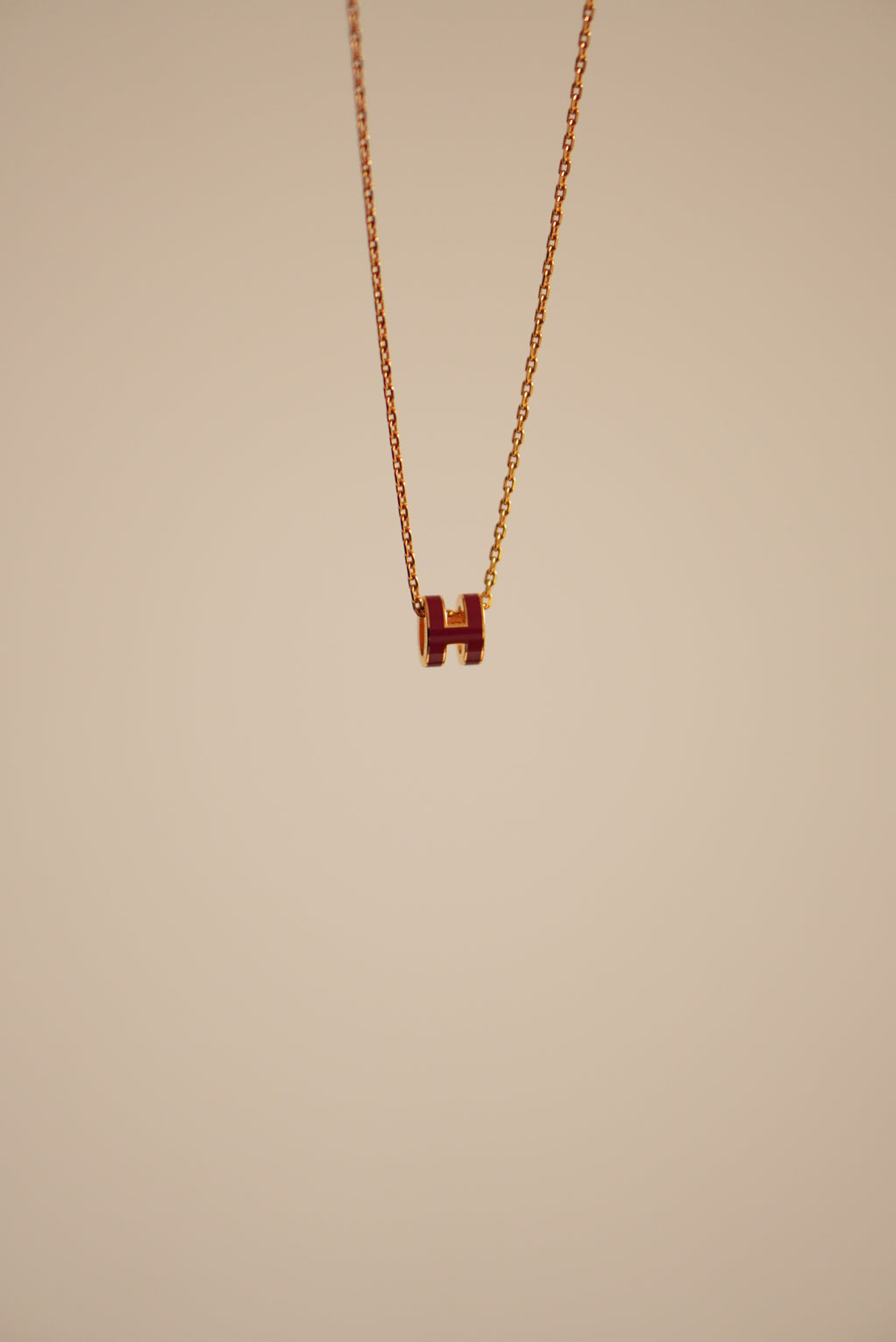 HERMÈS MINI POP H NECKLACE | ROUGE GRENAT