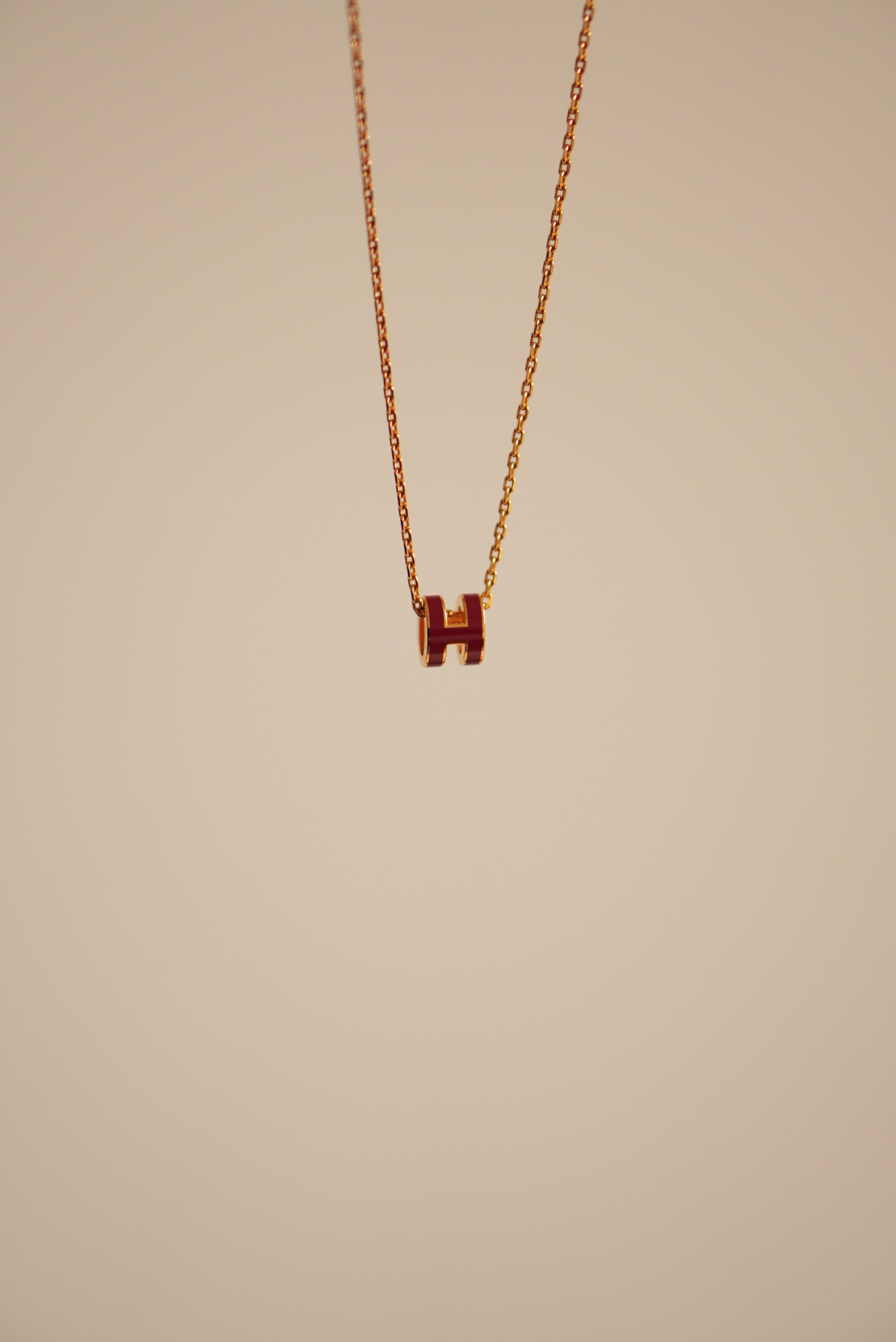 HERMÈS MINI POP H NECKLACE | ROUGE GRENAT