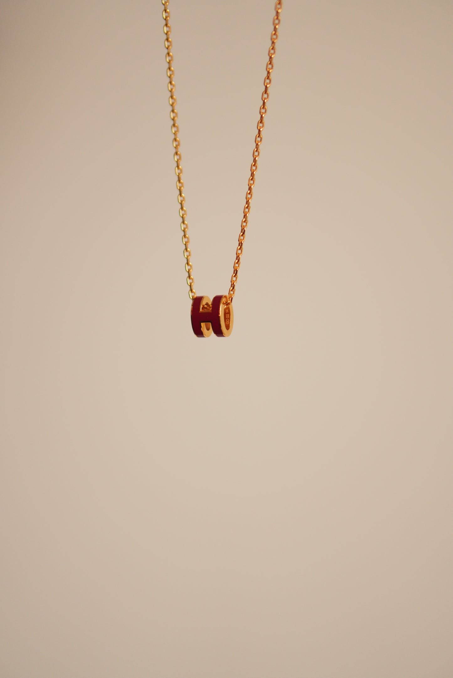 HERMÈS MINI POP H NECKLACE | ROUGE GRENAT