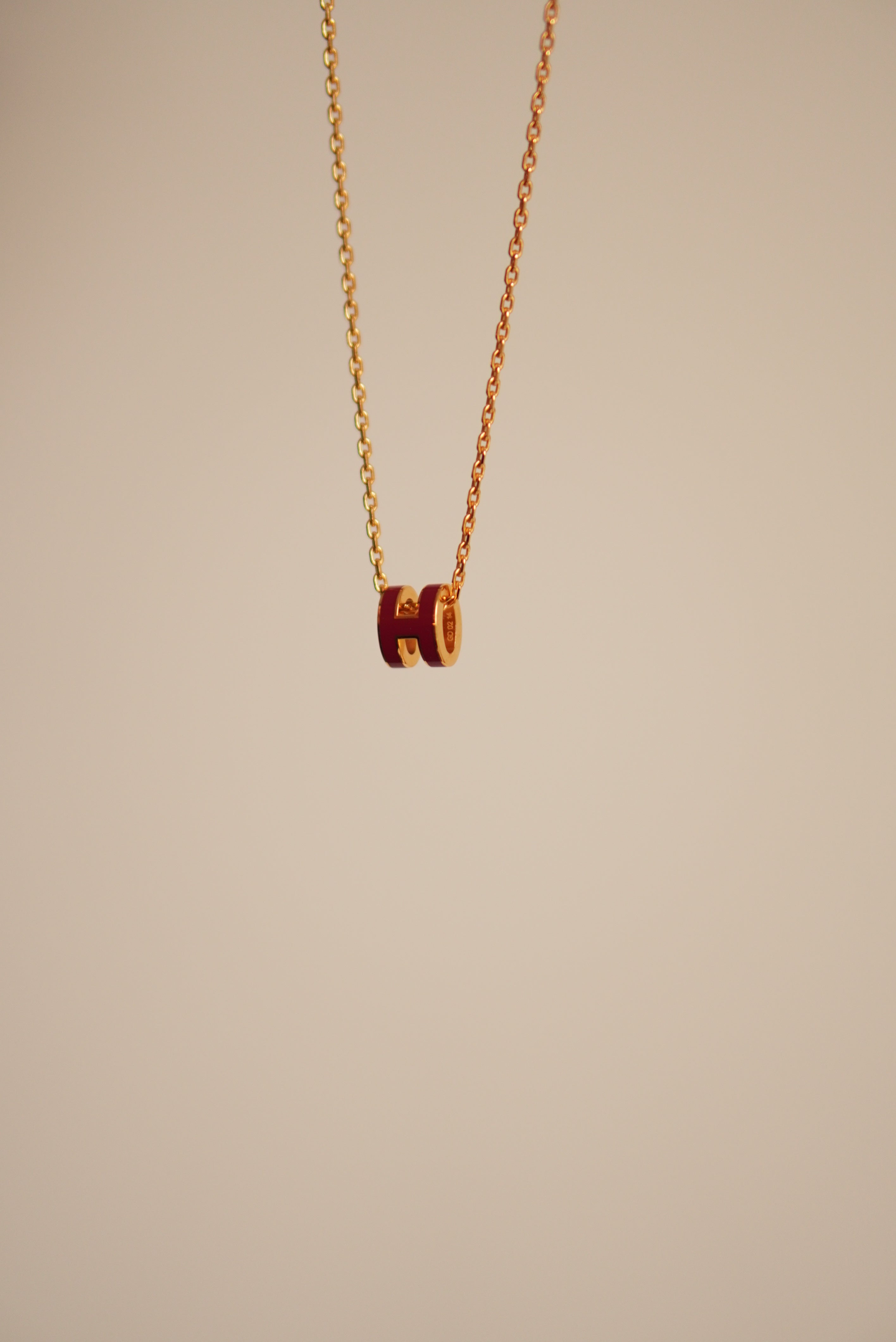HERMÈS MINI POP H NECKLACE | ROUGE GRENAT