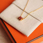 HERMÈS MINI POP H NECKLACE | ROUGE GRENAT