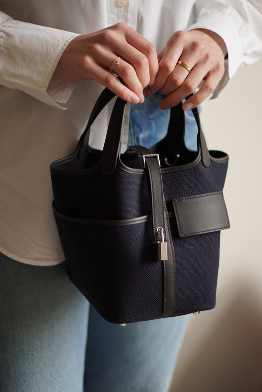 HERMÈS PICOTIN 18 POCKET | MARINE BLUE & BLACK
