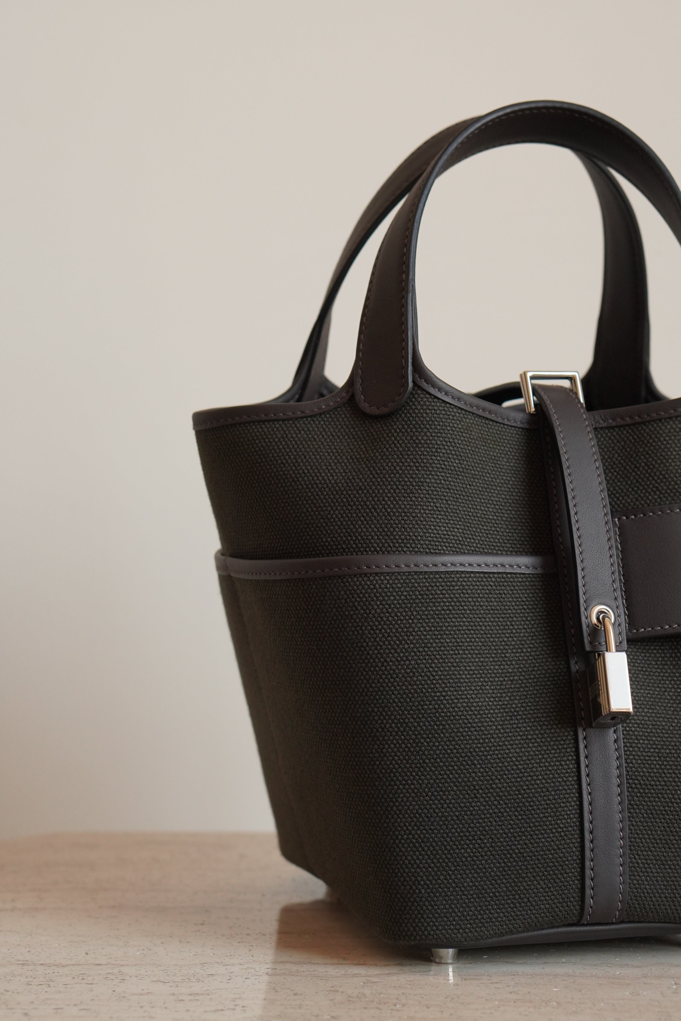 HERMÈS PICOTIN 18 POCKET | DARK BRONZE & EBENE