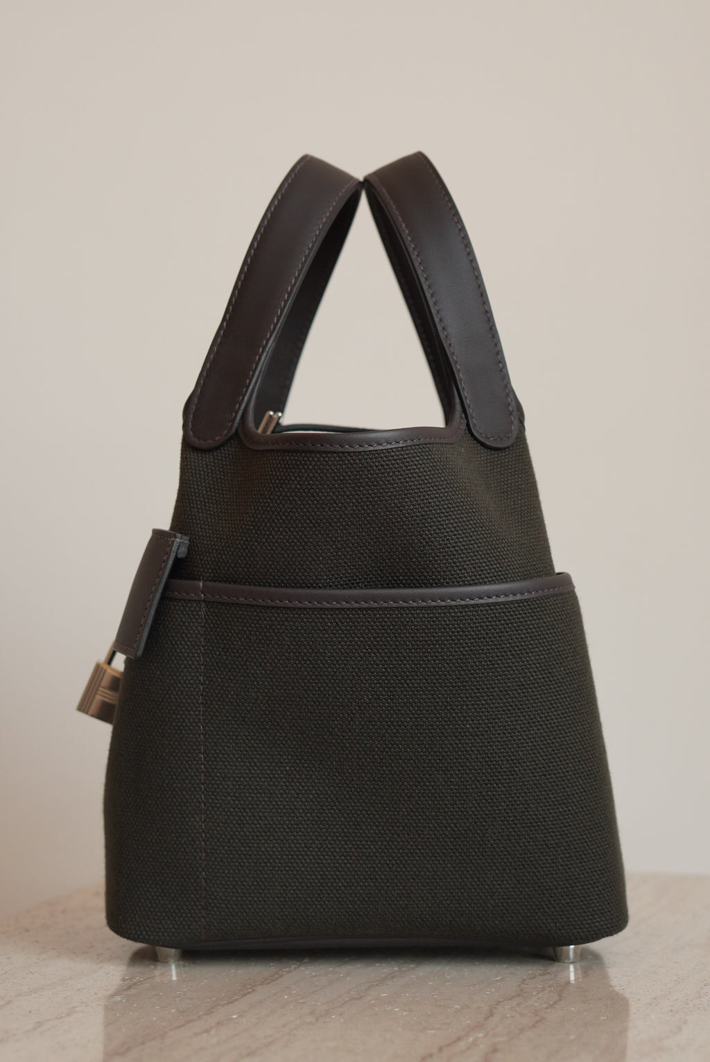 HERMÈS PICOTIN 18 POCKET | DARK BRONZE & EBENE