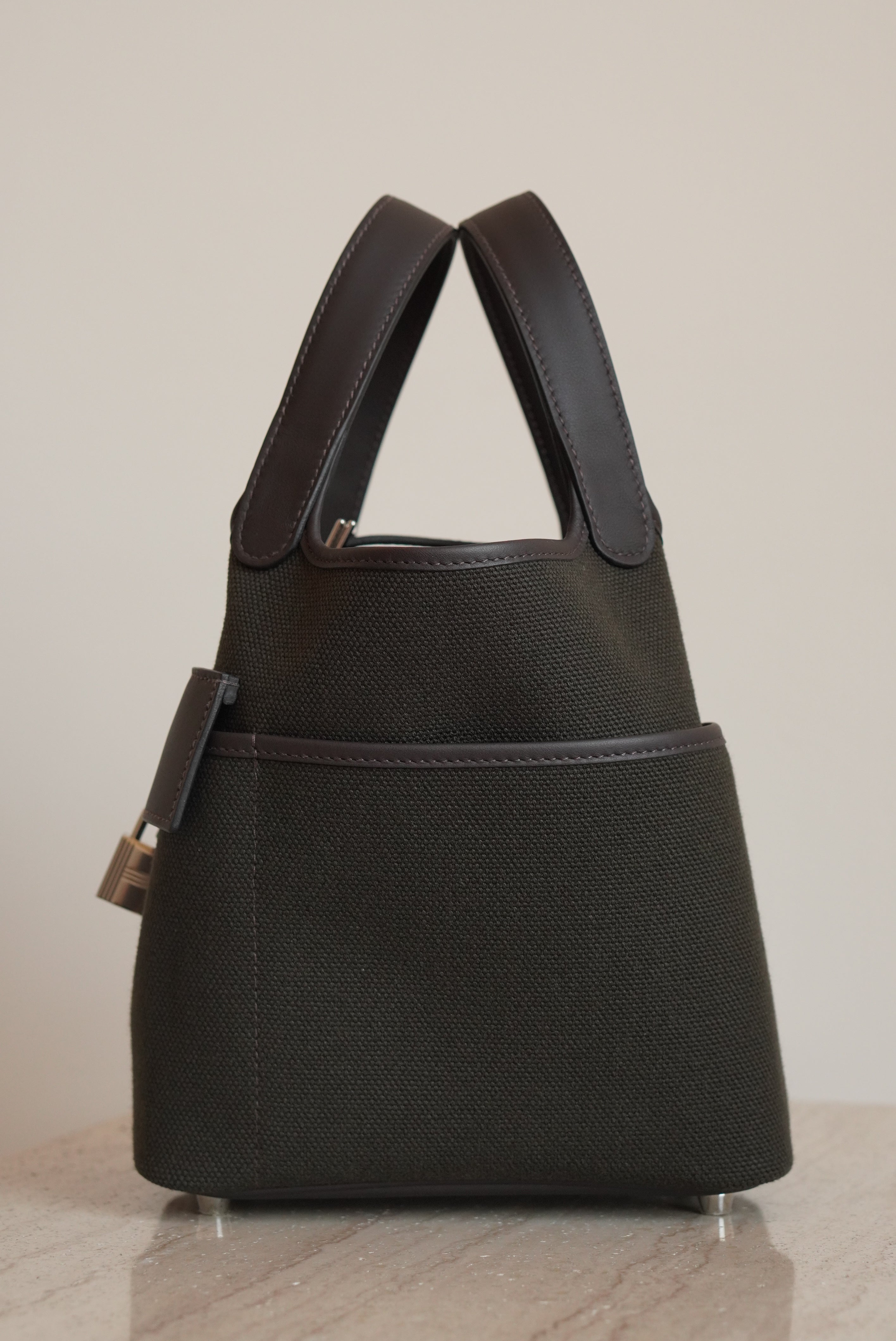HERMÈS PICOTIN 18 POCKET | DARK BRONZE & EBENE