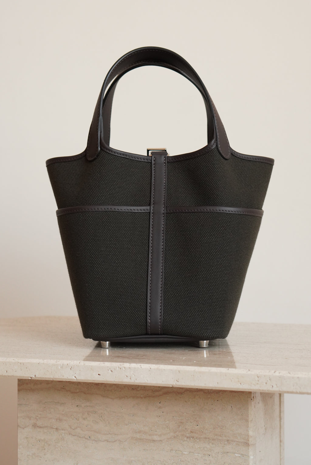 HERMÈS PICOTIN 18 POCKET | DARK BRONZE & EBENE