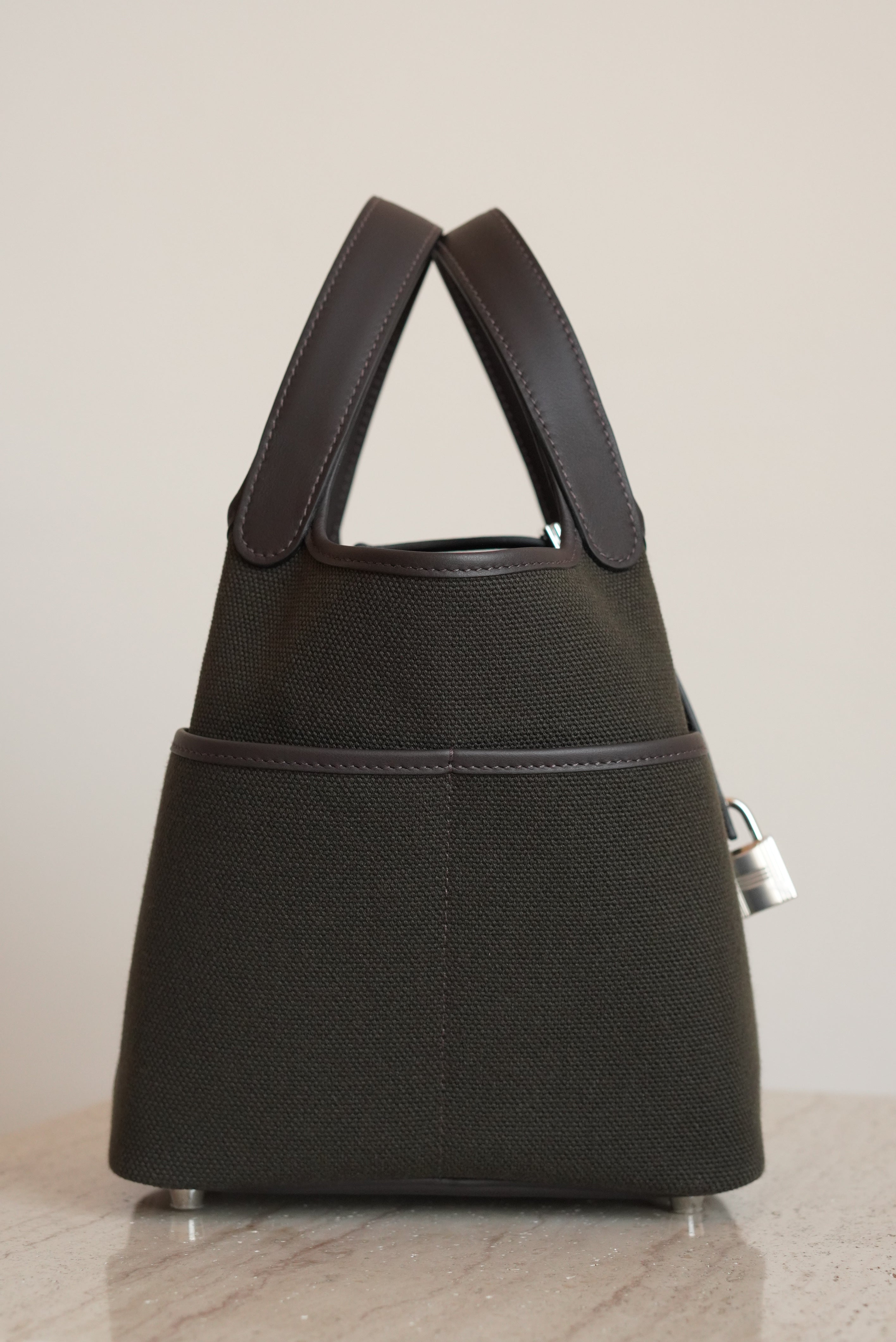 HERMÈS PICOTIN 18 POCKET | DARK BRONZE & EBENE