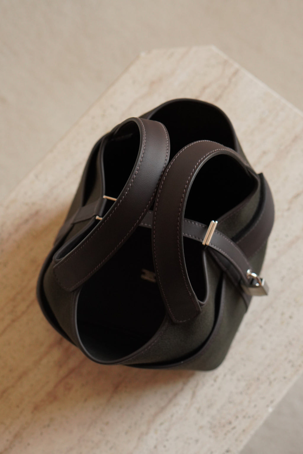 HERMÈS PICOTIN 18 POCKET | DARK BRONZE & EBENE