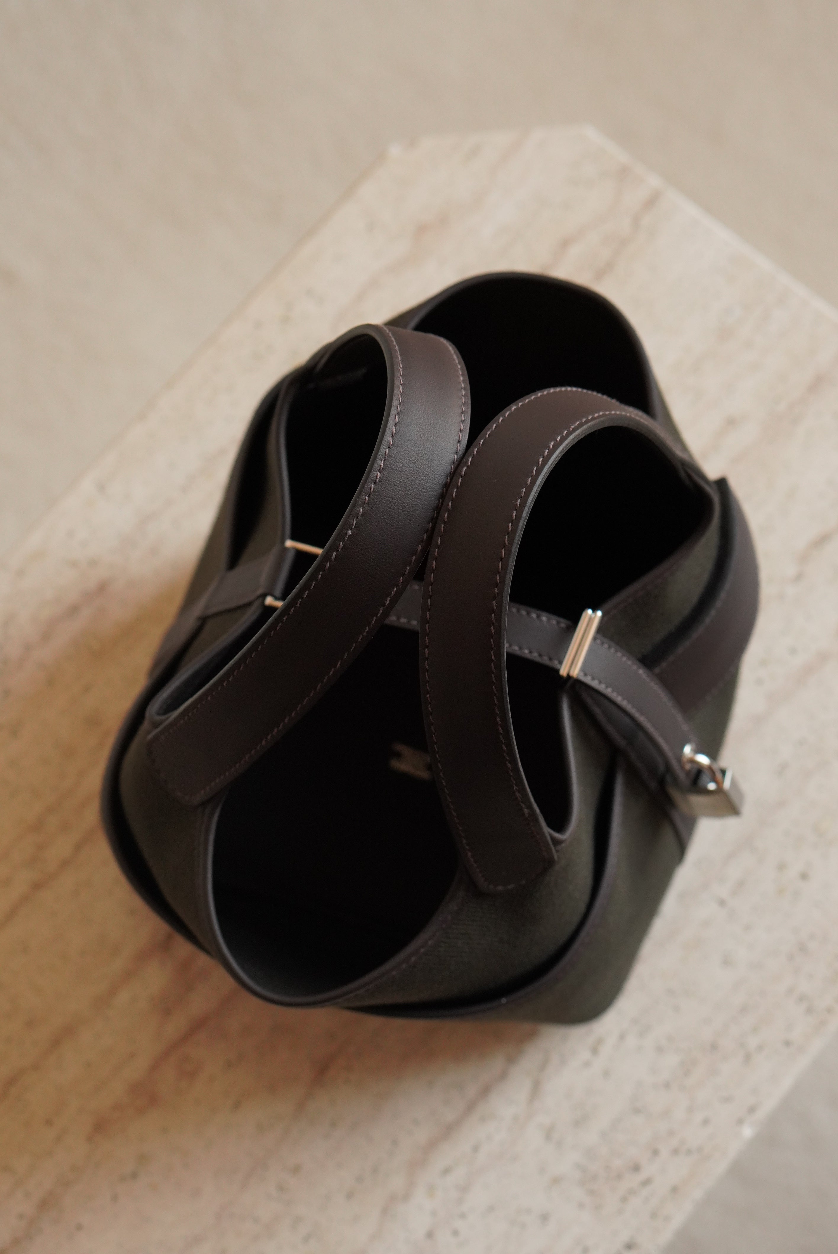 HERMÈS PICOTIN 18 POCKET | DARK BRONZE & EBENE