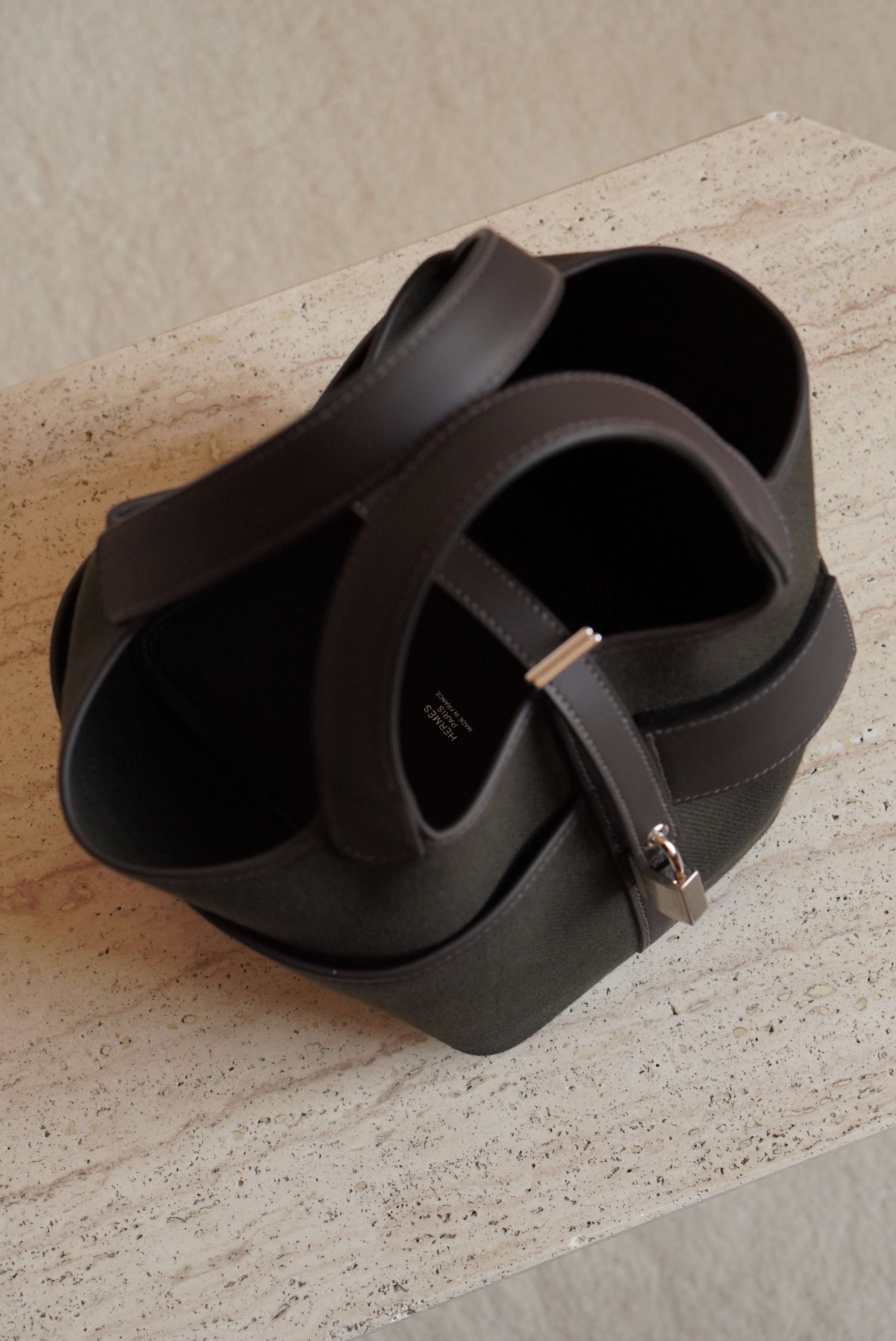 HERMÈS PICOTIN 18 POCKET | DARK BRONZE & EBENE