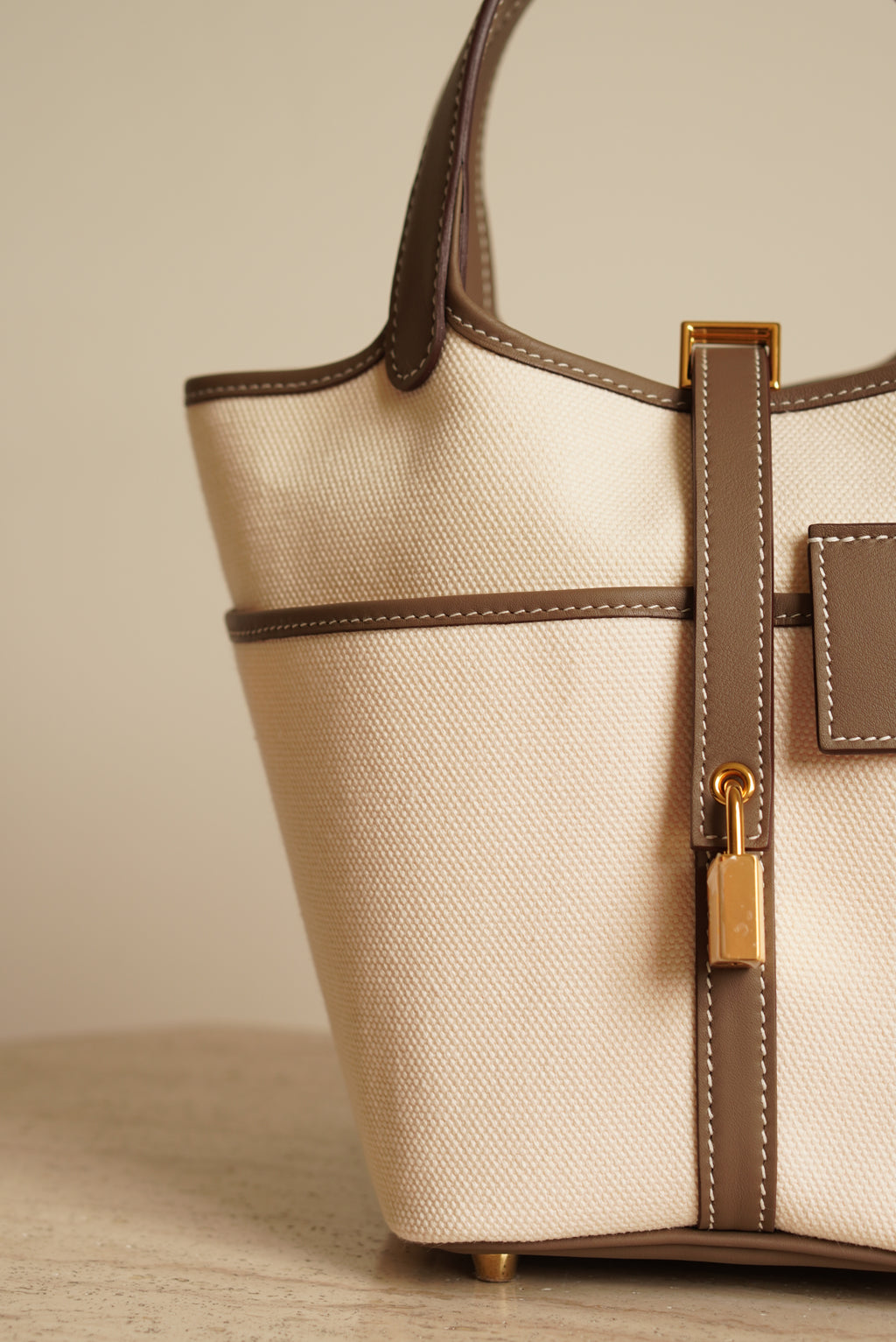 HERMÈS PICOTIN 18 POCKET | ECRU & ETOUPE