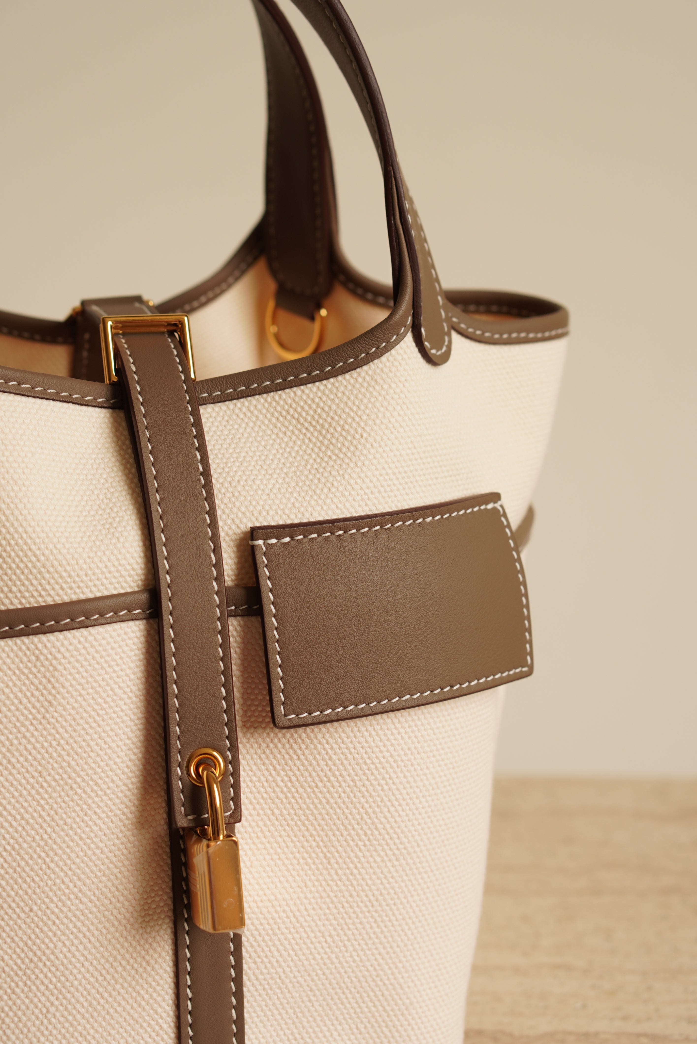 HERMÈS PICOTIN 18 POCKET | ECRU & ETOUPE