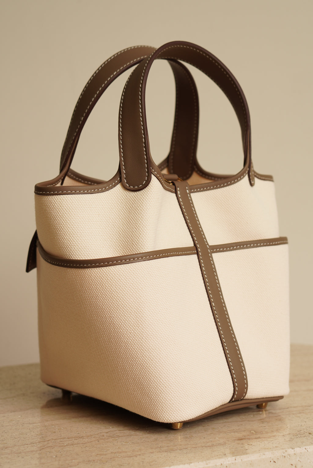 HERMÈS PICOTIN 18 POCKET | ECRU & ETOUPE