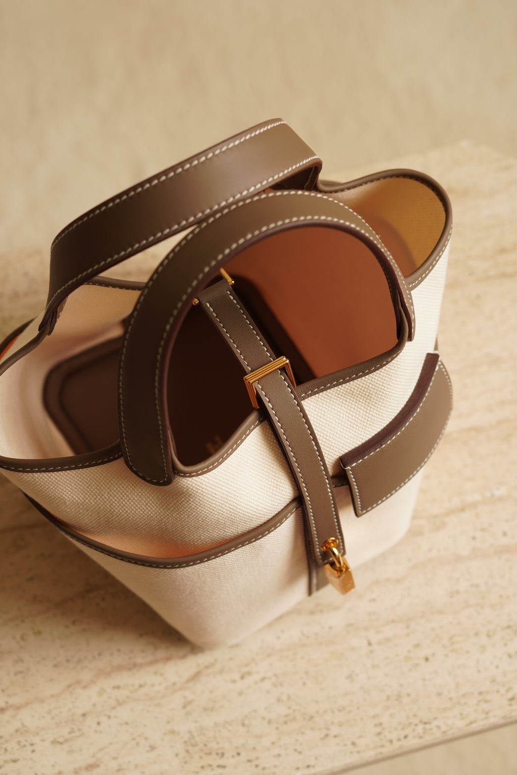 HERMÈS PICOTIN 18 POCKET | ECRU & ETOUPE