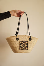 LOEWE ANAGRAM BASKET SMALL | BLACK