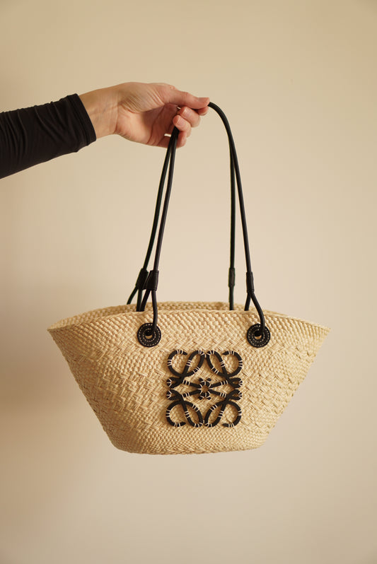 LOEWE ANAGRAM BASKET SMALL | BLACK