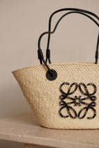 LOEWE ANAGRAM BASKET SMALL | BLACK