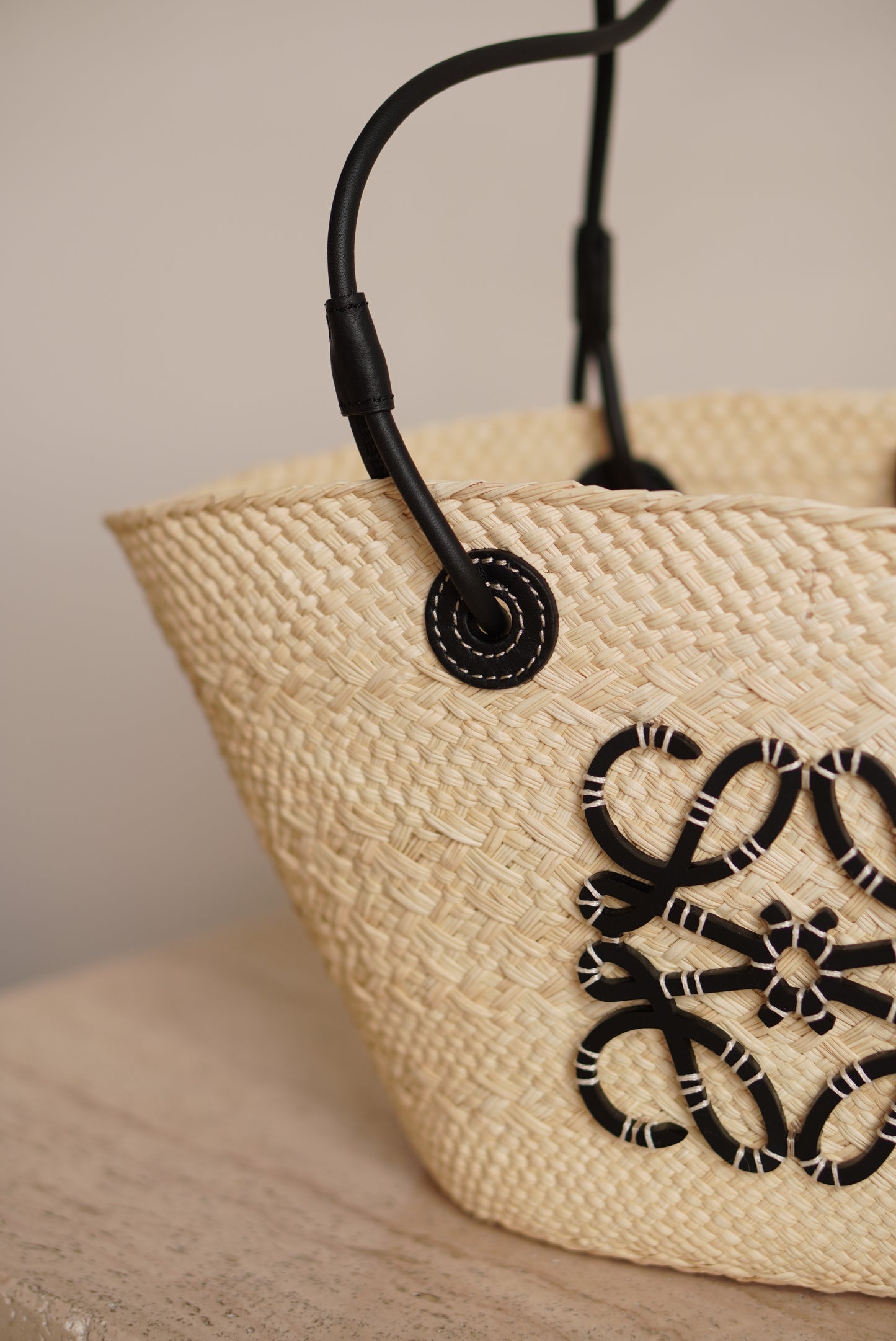 LOEWE ANAGRAM BASKET SMALL | BLACK