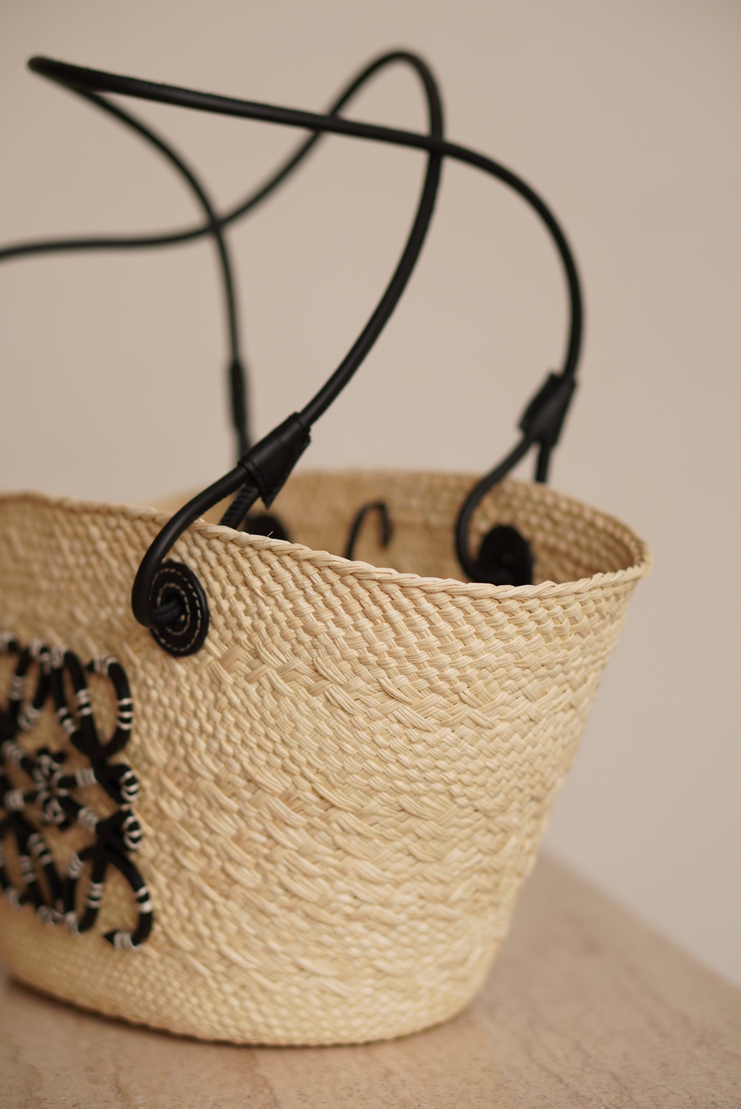 LOEWE ANAGRAM BASKET SMALL | BLACK