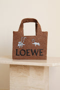 LOEWE x SUNA FUJITA LEMUR FONT TOTE SMALL | BROWN