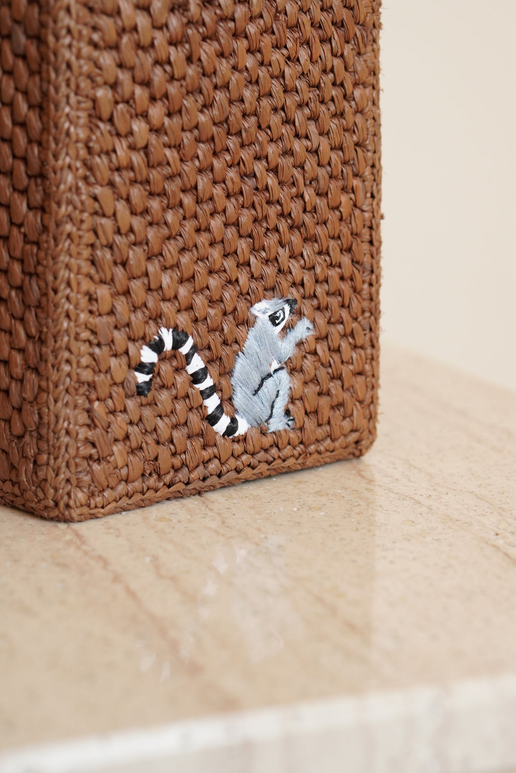 LOEWE x SUNA FUJITA LEMUR FONT TOTE SMALL | BROWN
