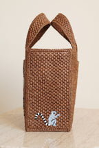 LOEWE x SUNA FUJITA LEMUR FONT TOTE SMALL | BROWN