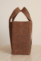 LOEWE x SUNA FUJITA LEMUR FONT TOTE SMALL | BROWN