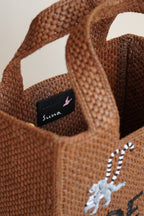 LOEWE x SUNA FUJITA LEMUR FONT TOTE SMALL | BROWN