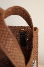 LOEWE x SUNA FUJITA LEMUR FONT TOTE SMALL | BROWN