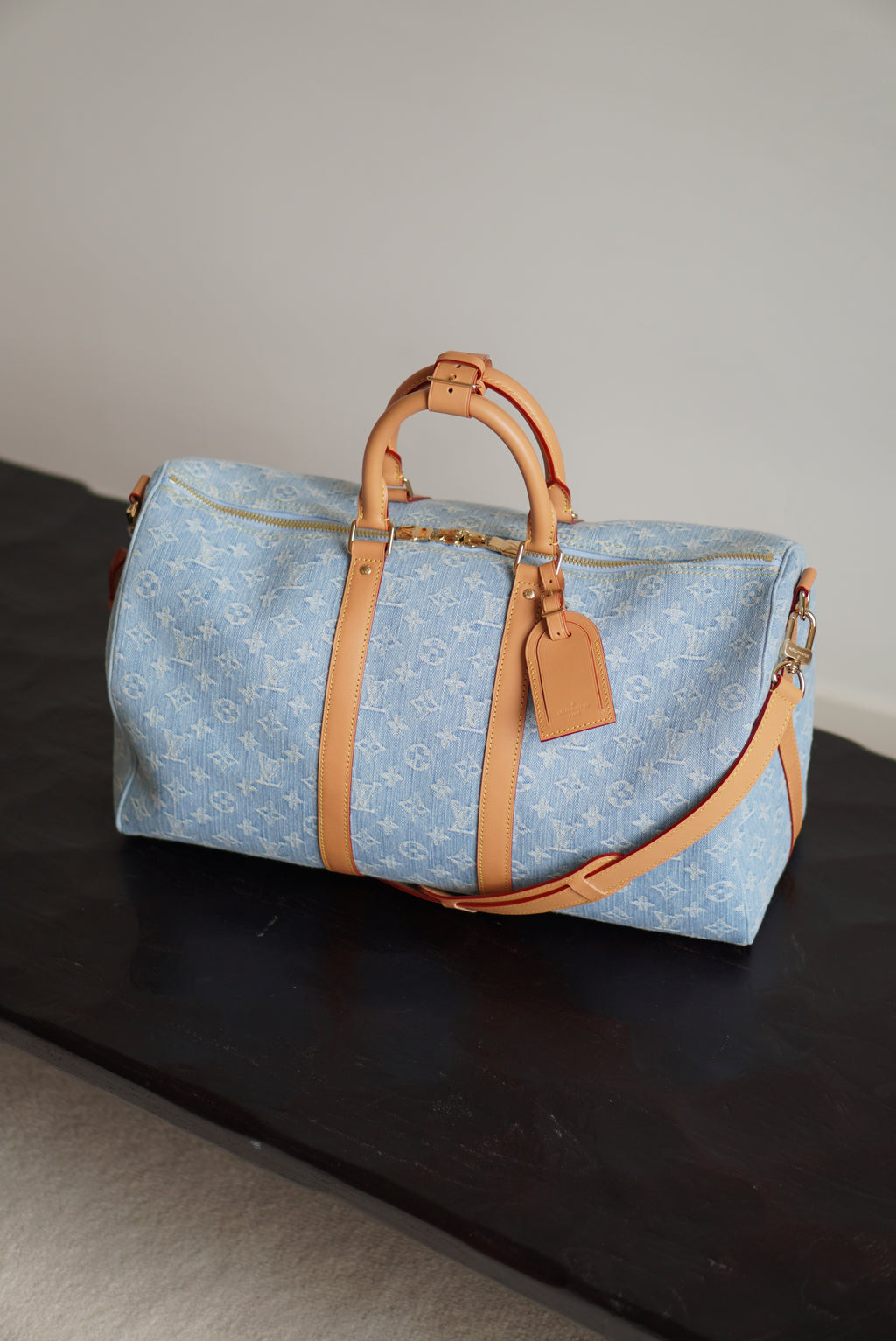 LOUIS VUITTON KEEPALL BANDOULIÈRE 45 | SKY BLUE DENIM