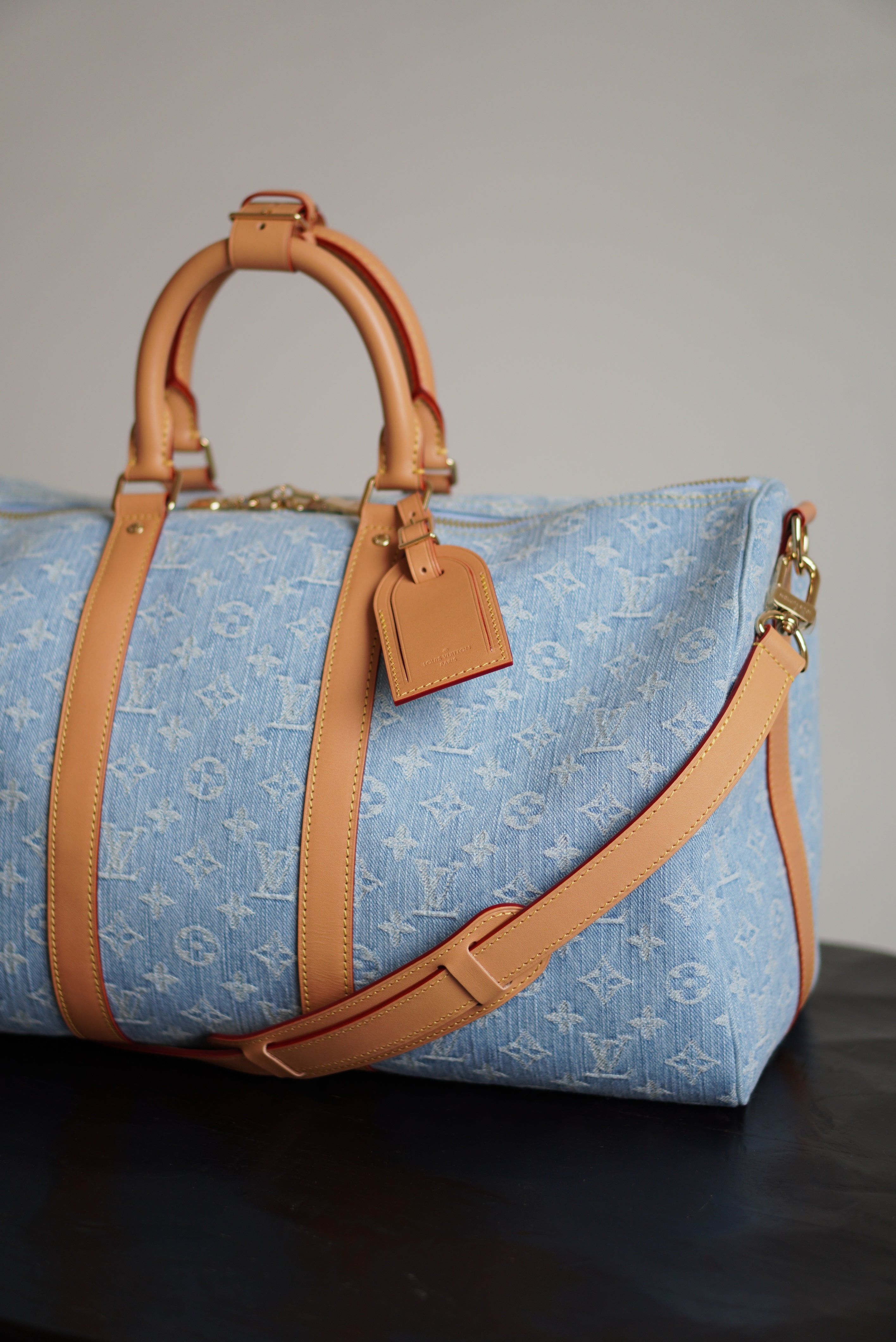LOUIS VUITTON KEEPALL BANDOULIÈRE 45 | SKY BLUE DENIM