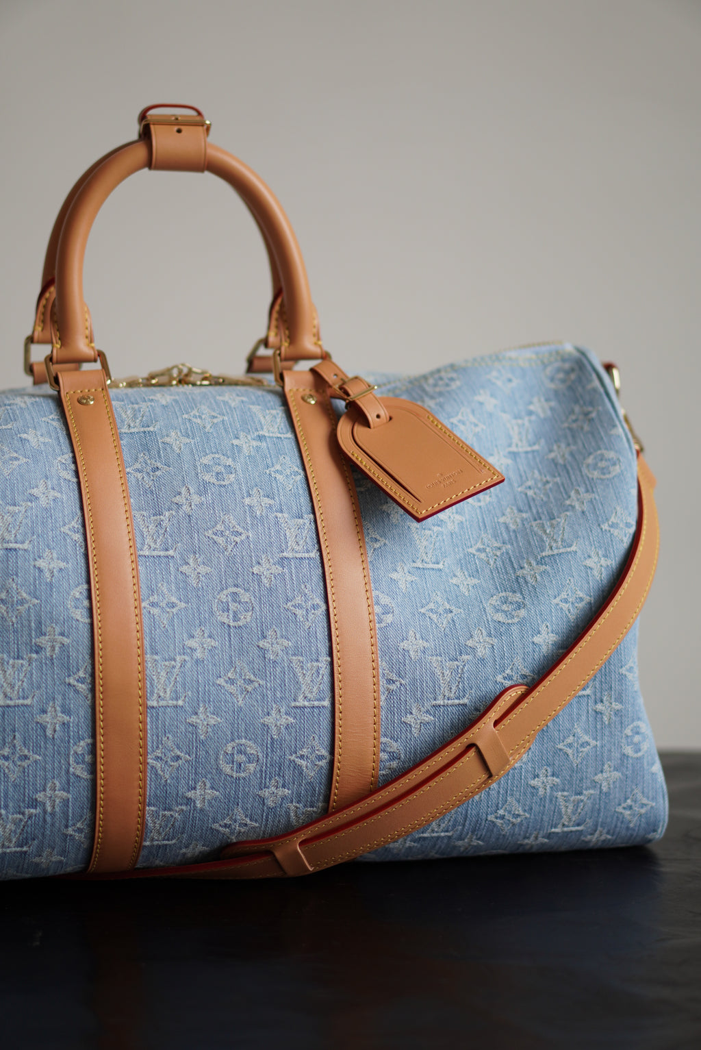 LOUIS VUITTON KEEPALL BANDOULIÈRE 45 | SKY BLUE DENIM