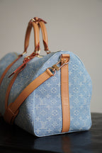 LOUIS VUITTON KEEPALL BANDOULIÈRE 45 | SKY BLUE DENIM