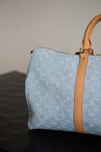 LOUIS VUITTON KEEPALL BANDOULIÈRE 45 | SKY BLUE DENIM