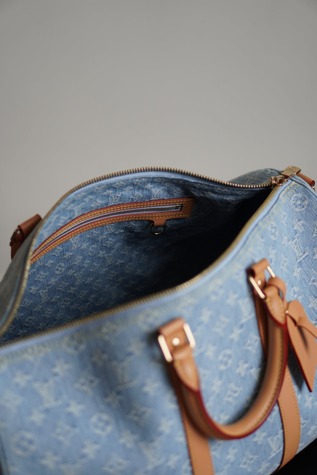 LOUIS VUITTON KEEPALL BANDOULIÈRE 45 | SKY BLUE DENIM