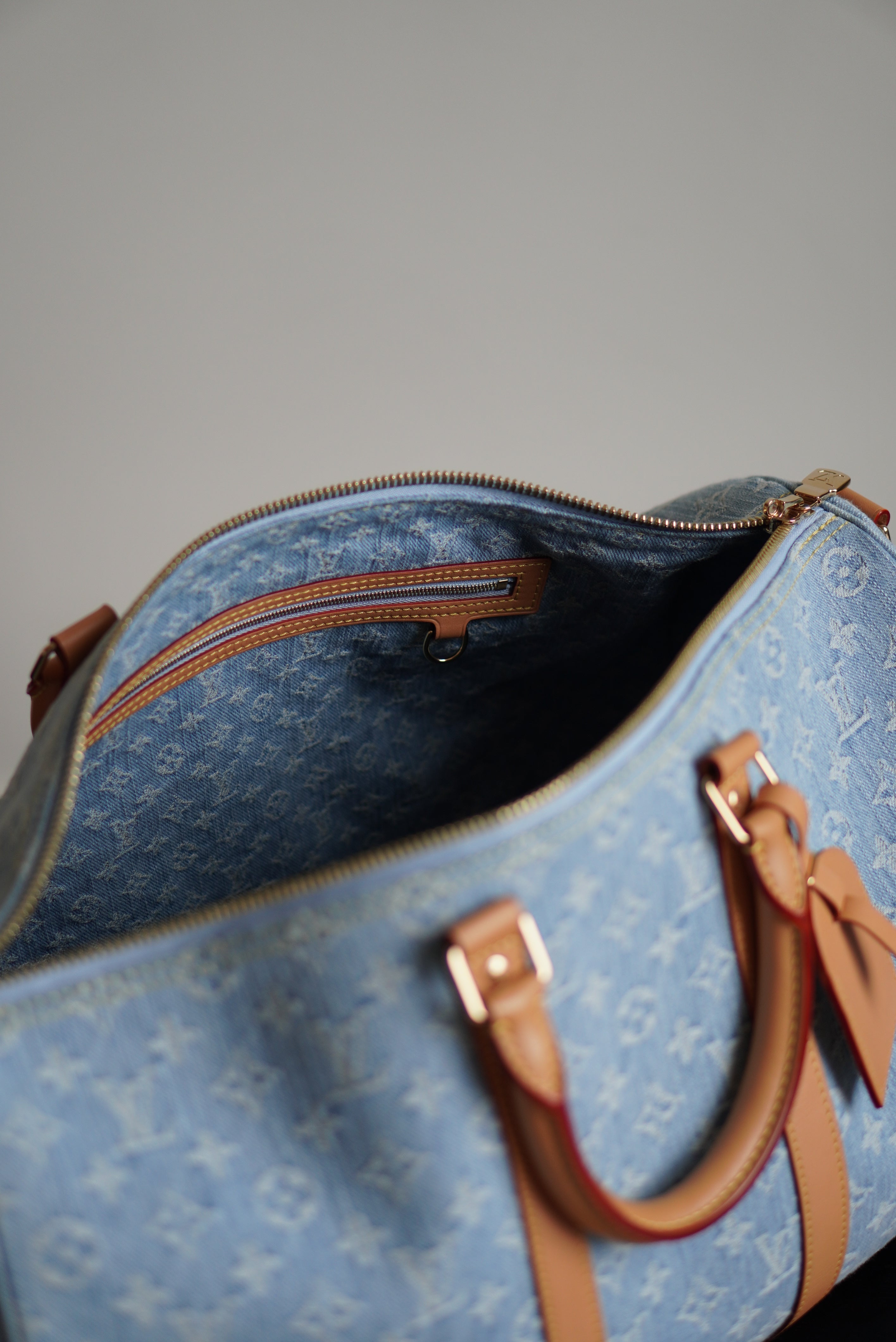 LOUIS VUITTON KEEPALL BANDOULIÈRE 45 | SKY BLUE DENIM
